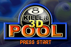 Killer 3D Pool Title Screen